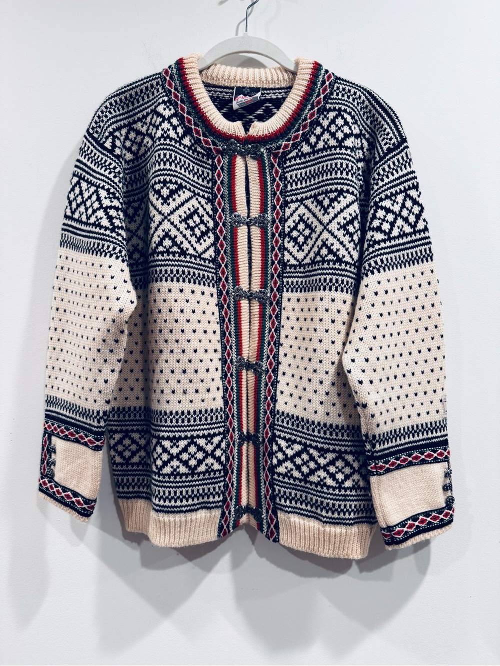 Vintage Dale of Norway 🐑 100% Wool Cardigan M 44 Nordic